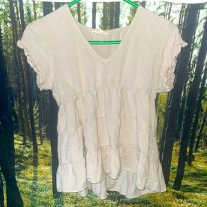 Tan color ripple tee